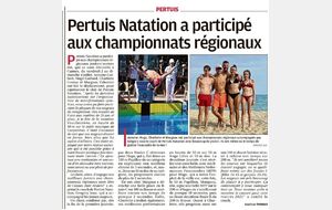 (Article La Provence) Participation aux championnats régionaux