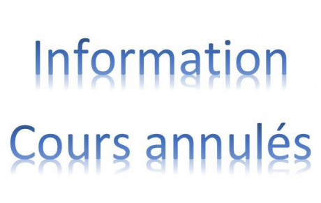 Mardi 8 Nov : Cours Annulés.