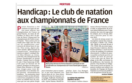 Participation aux compétitions handisports
